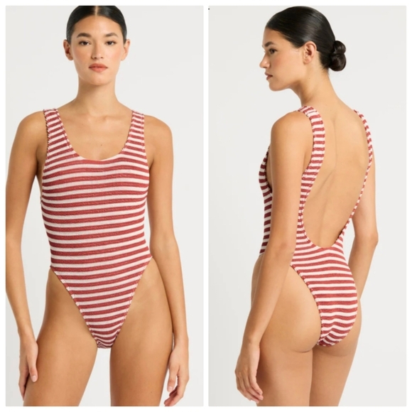 New Bond-Eye Maxam Rooibos Stripe One Piece Swimsuit One Size NWT - Picture 1 of 11